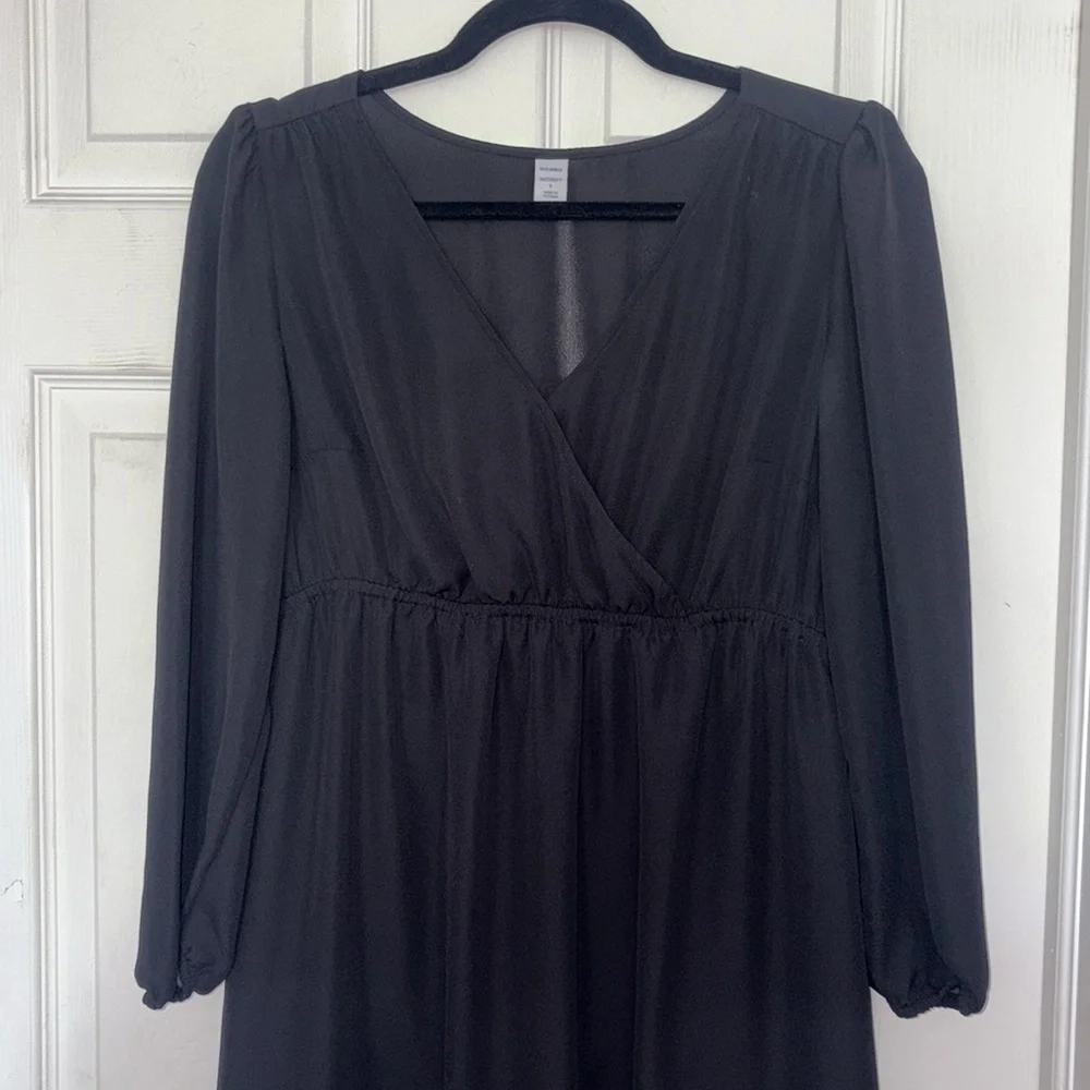 Old Navy Waist Defined Wrap Front Georgette Midi Dress - Picture 3 of 6
